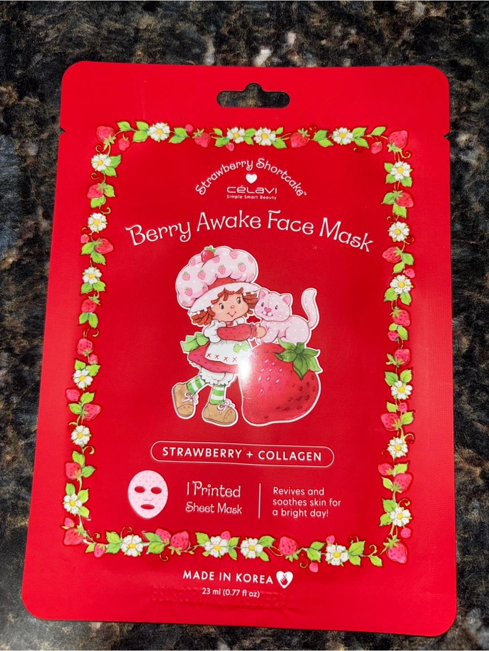 Strawberry Awake Face Mask - Red